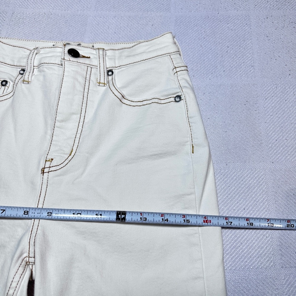 We The Free CRVY Flare Jeans Women 26 High Rise‎ Bell Bottom White Free People - Picture 9 of 13
